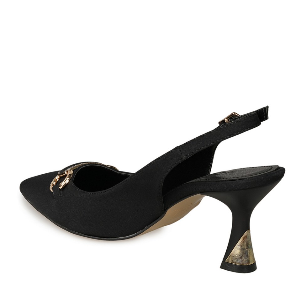 Zeytuk Siyah Abiye Tekstil Kadın Ayakkabı