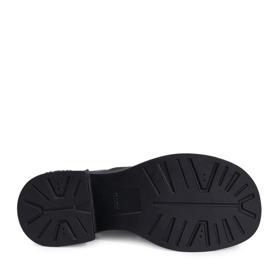 Zeytuk Siyah-Beyaz Casual Rugan Deri Kadın Bot