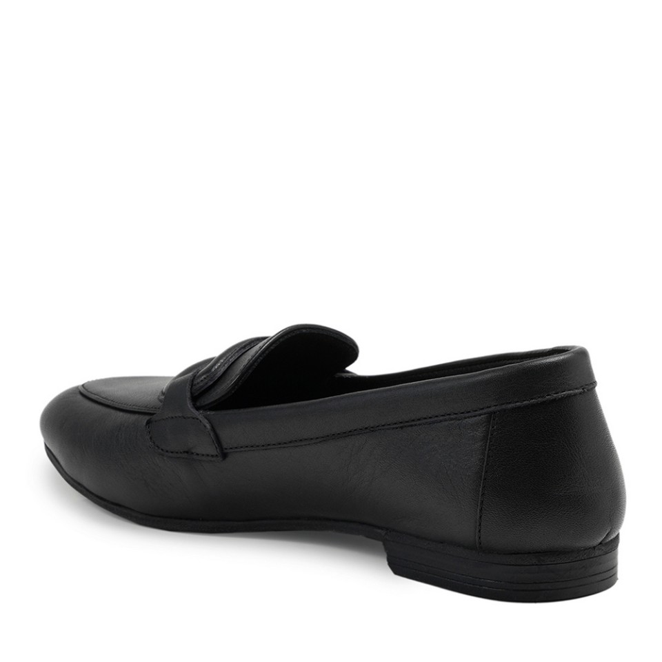 Zeytuk Siyah Casual Deri Kadın Ayakkabı 