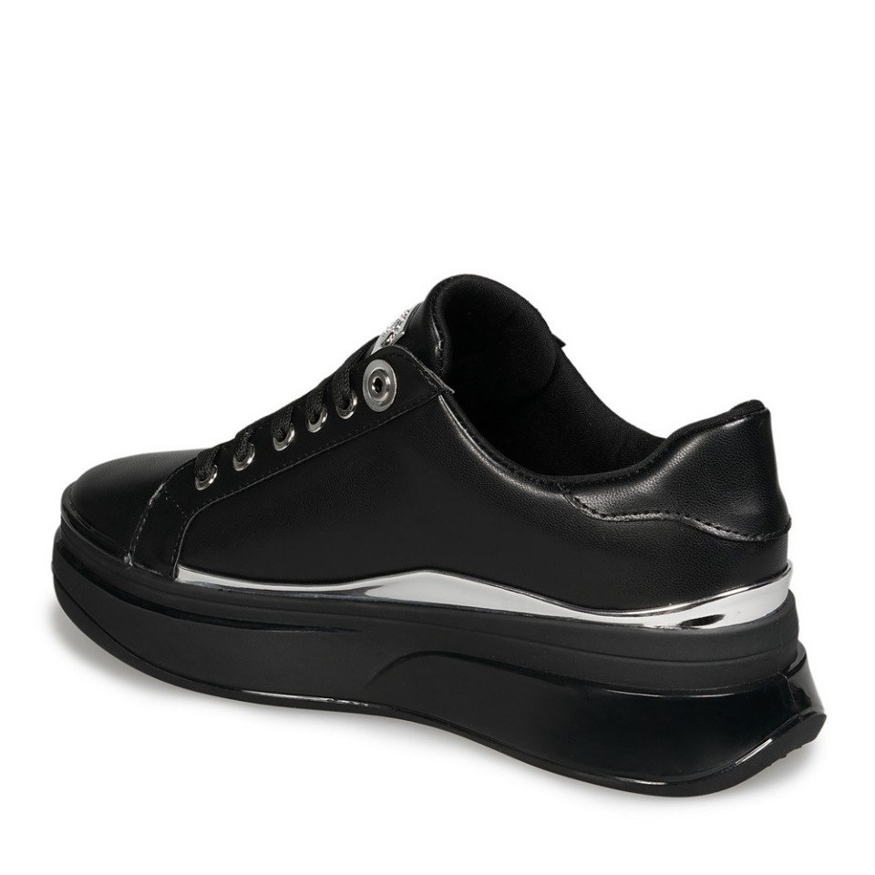 Zeytuk Siyah Casual Deri Kadın Ayakkabı