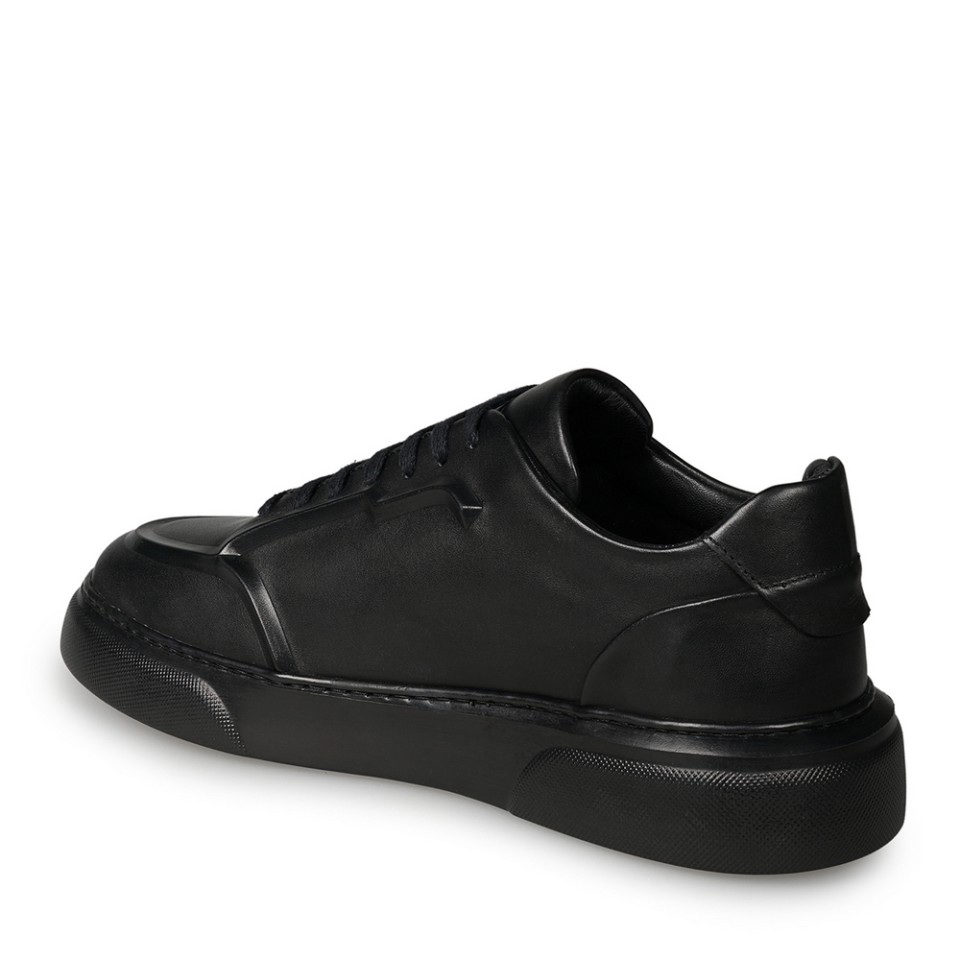 Zeytuk Siyah Casual Hakiki Deri Erkek Ayakkabı 