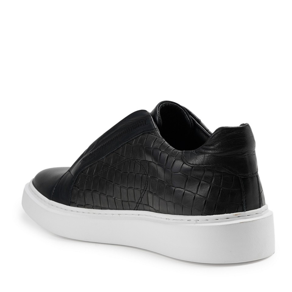 Zeytuk Siyah Casual Hakiki Deri Erkek Ayakkabı