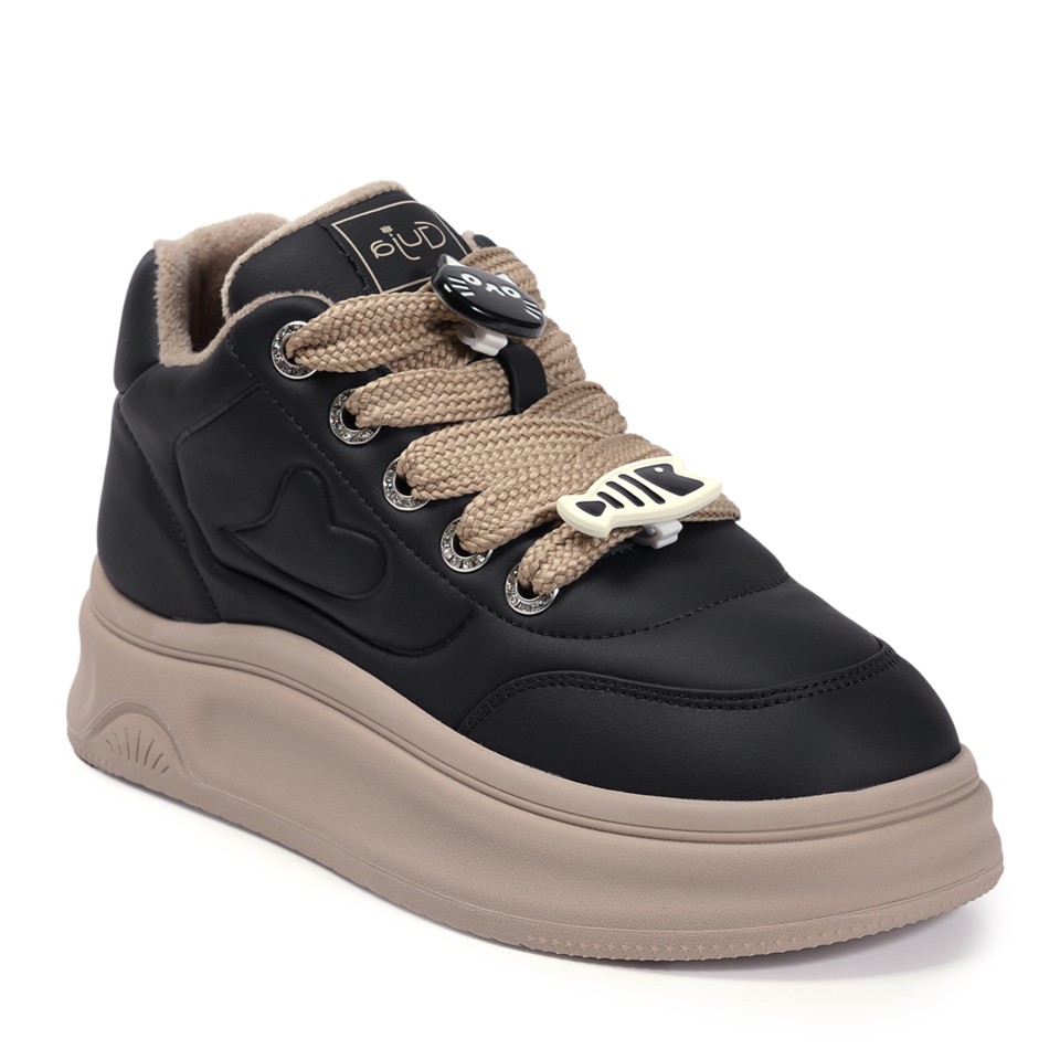 Zeytuk Siyah Casual Vegan Kadın Ayakkabı