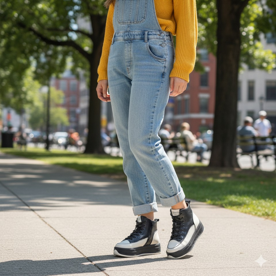 Zeytuk Siyah Casual Vegan Kadın Bot