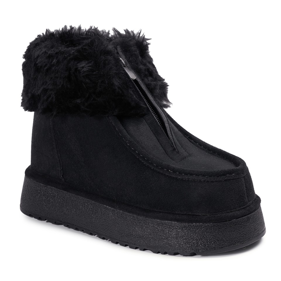 Zeytuk Siyah Casual Vegan Kadın Bot