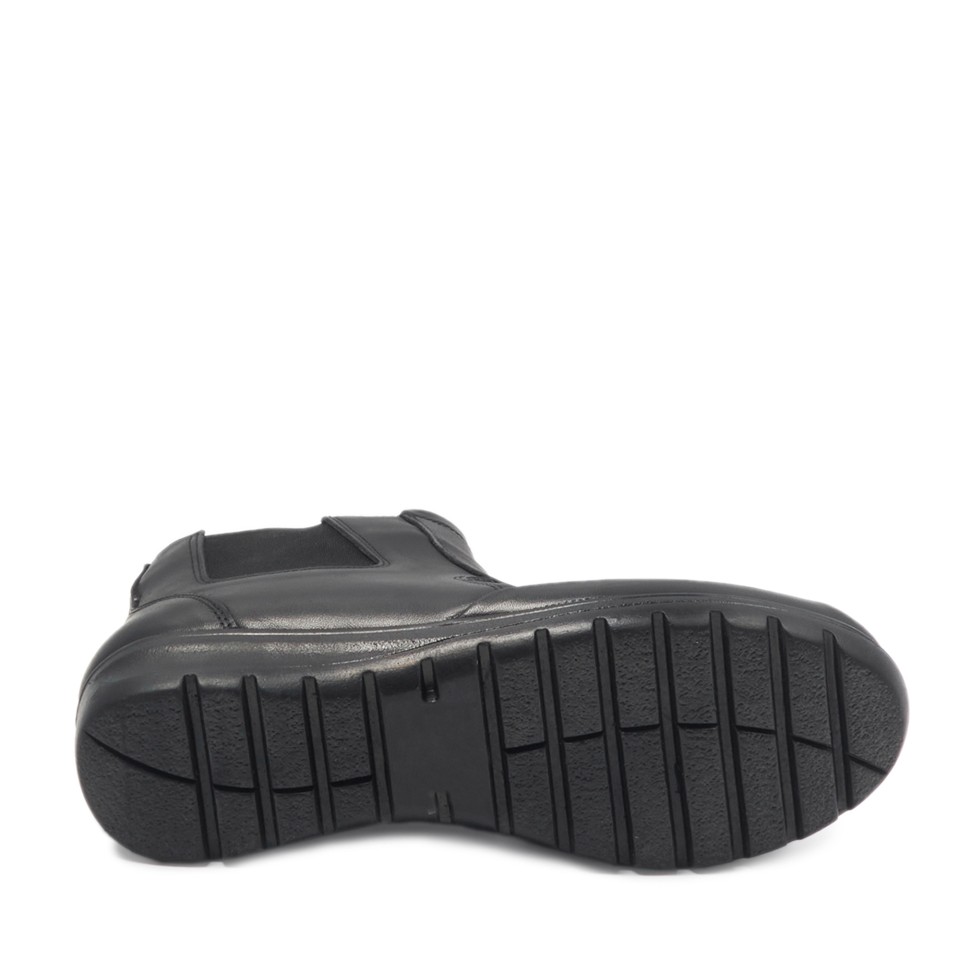 Zeytuk Siyah Comfort Deri Kadın Bot