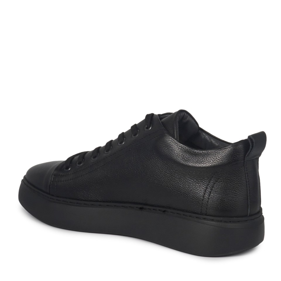 Zeytuk Siyah Hakiki Deri Casual Erkek Ayakkabı 