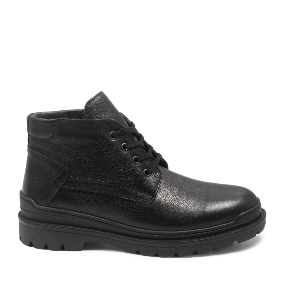 Zeytuk Siyah Hakiki Deri Casual Erkek Bot 
