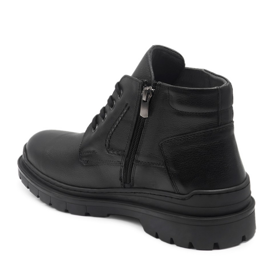 Zeytuk Siyah Hakiki Deri Casual Erkek Bot