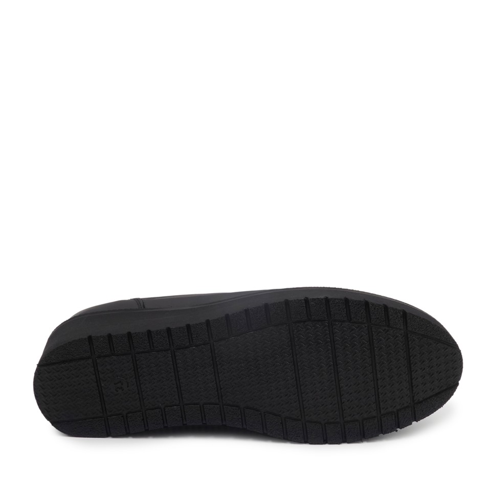 Zeytuk Siyah Hakiki Deri Casual Kadın Ayakkabı 