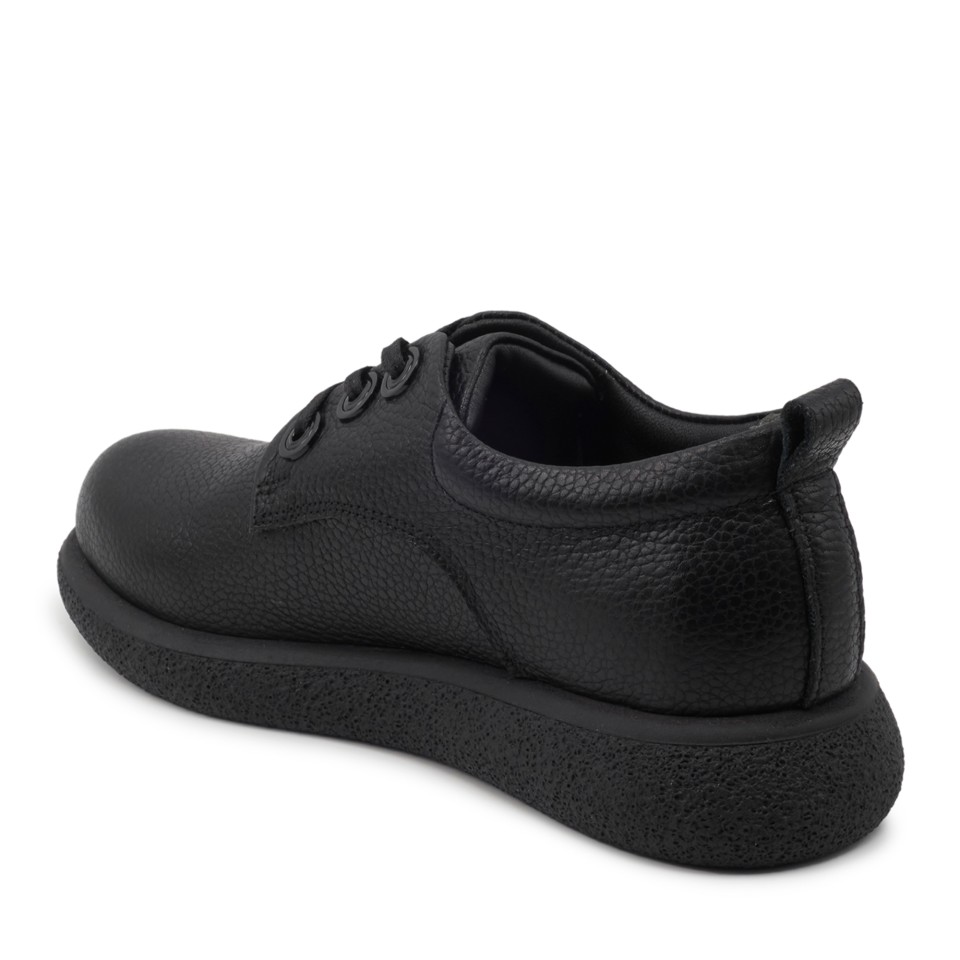 Zeytuk Siyah Hakiki Deri Casual Kadın Ayakkabı