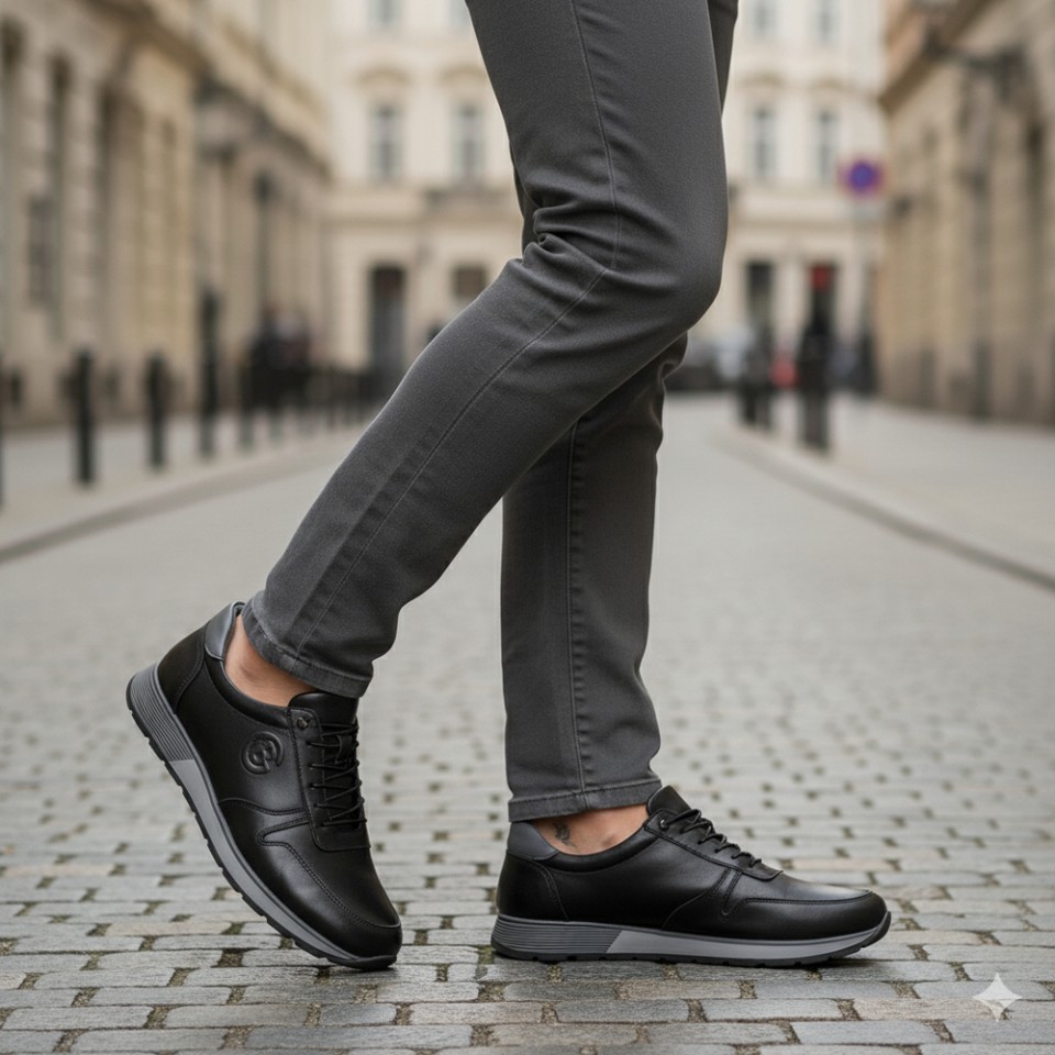 Zeytuk Siyah Hakiki Deri Erkek Ayakkabı