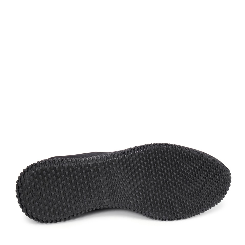 Zeytuk Siyah Hakiki Deri Erkek Sneakers  