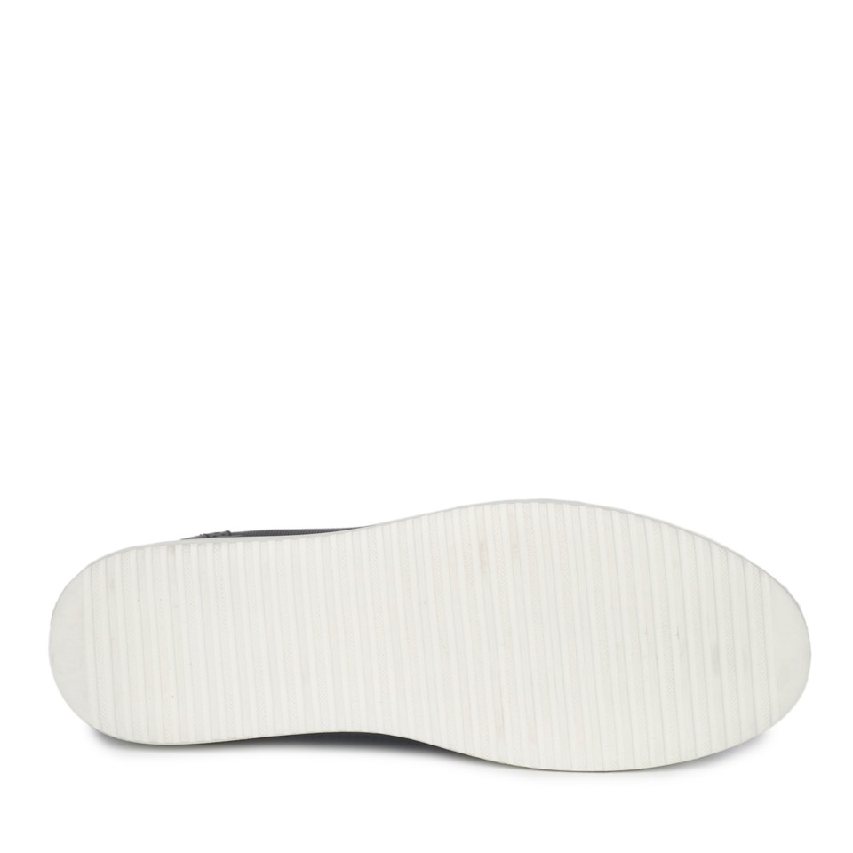 Zeytuk Siyah Hakiki Deri Erkek Sneakers