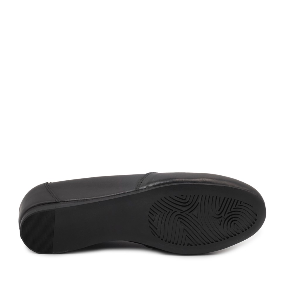 Zeytuk Siyah Hakiki Deri Kadın Babet  