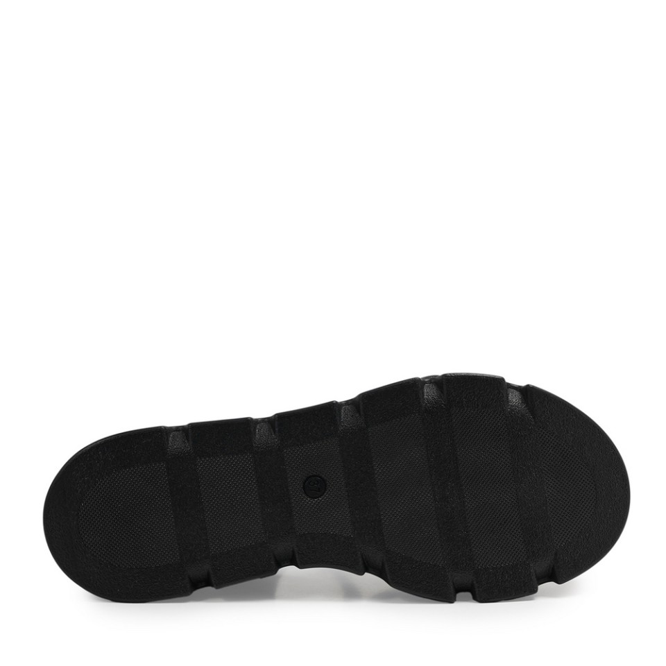 Zeytuk Siyah Hakiki Deri Kadın Sandalet  