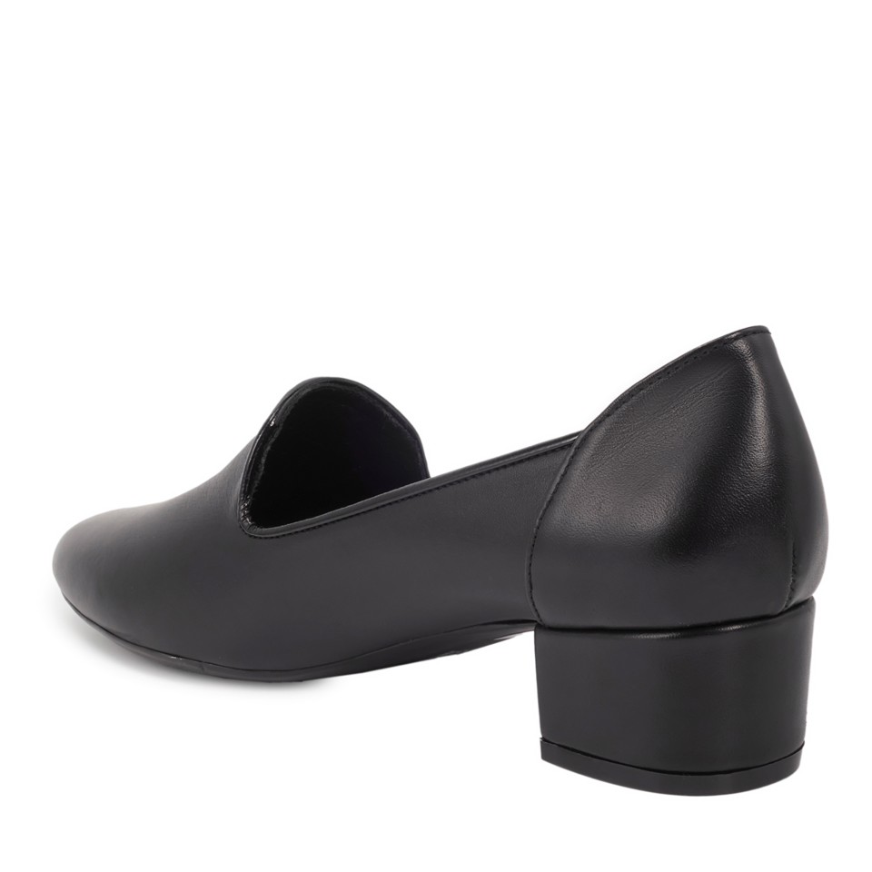 Zeytuk Siyah Hakiki Deri Loafer Kadın Ayakkabı 