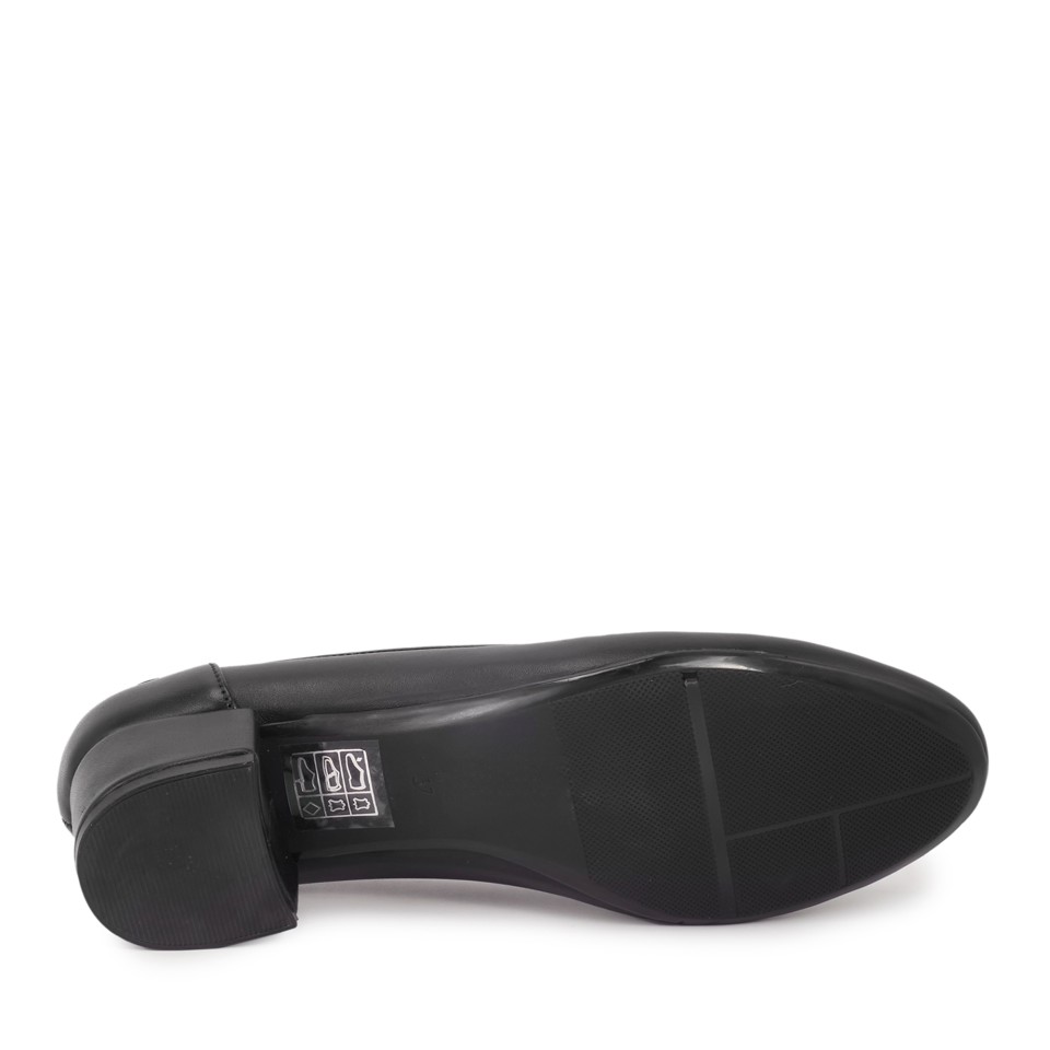 Zeytuk Siyah Hakiki Deri Loafer Kadın Ayakkabı