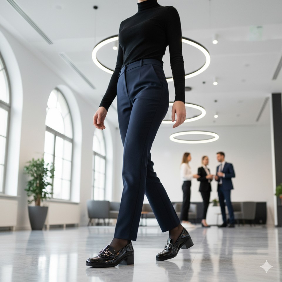 Zeytuk Siyah Kalın Topuklu Rugan Deri Kadın Ayakkabı