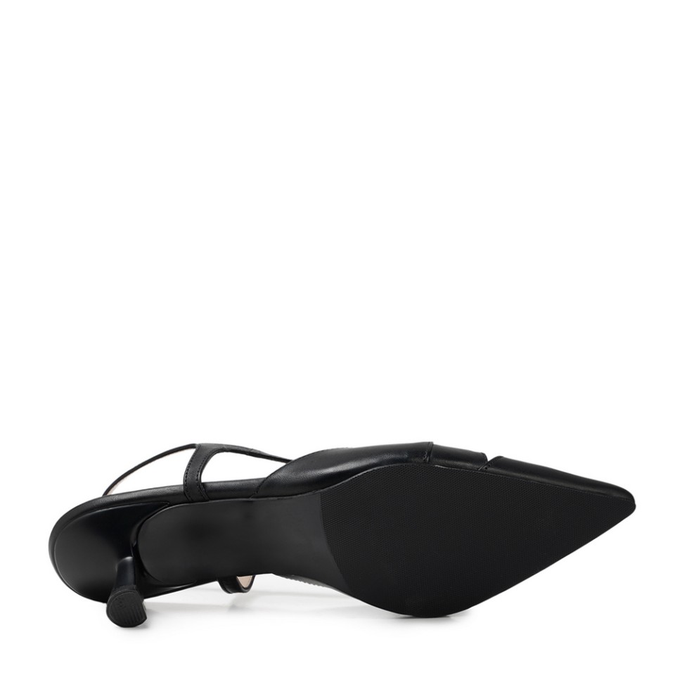 Zeytuk Siyah KlasiK Deri Kadın Ayakkabı