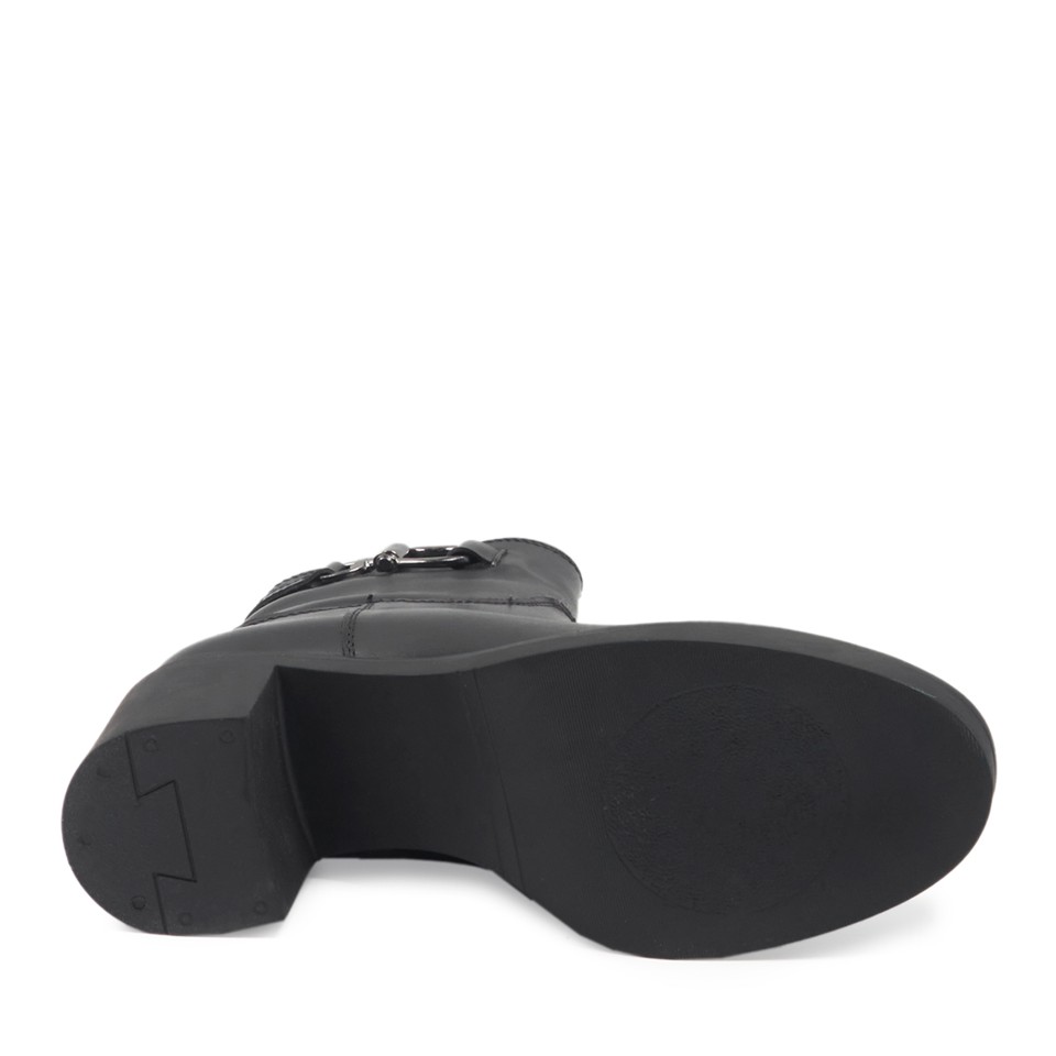 Zeytuk Siyah Klasik Deri Kadın Bot