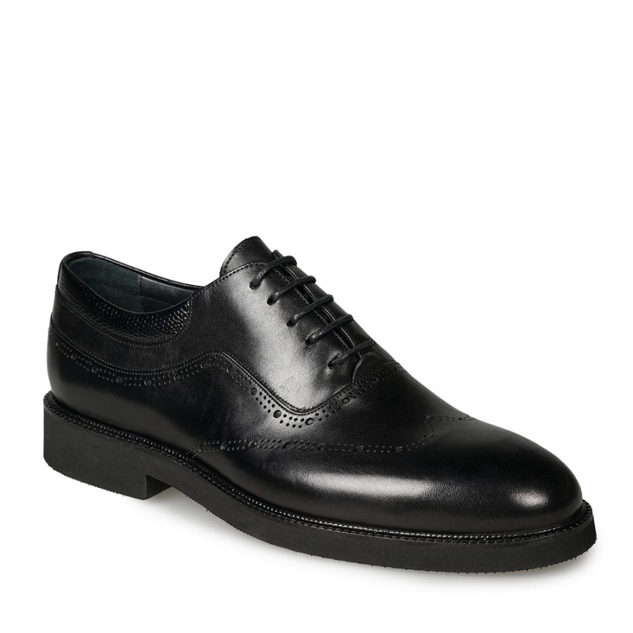 Zeytuk Siyah Klasik Hakiki Deri Erkek Ayakkabı 