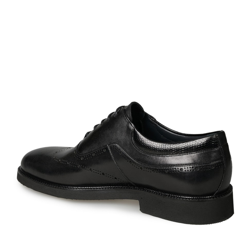 Zeytuk Siyah Klasik Hakiki Deri Erkek Ayakkabı 