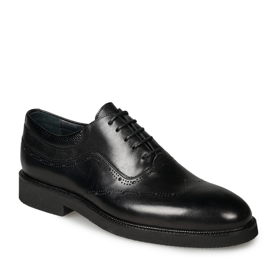 Zeytuk Siyah Klasik Hakiki Deri Erkek Ayakkabı