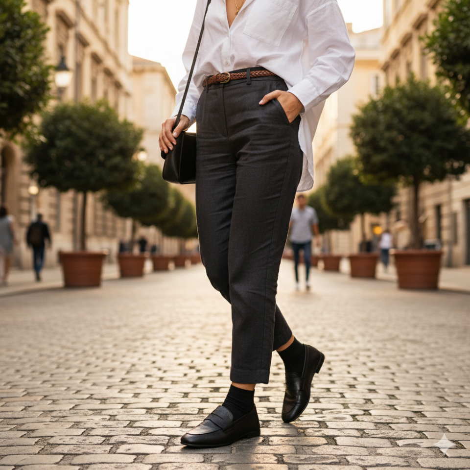 Zeytuk Siyah Loafer Hakiki Deri Kadın Ayakkabı