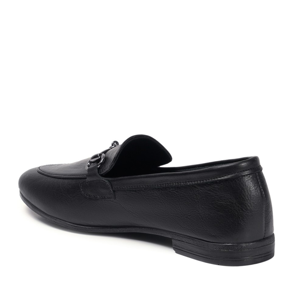 Zeytuk Siyah Loafer Hakiki Deri Kadın Ayakkabı