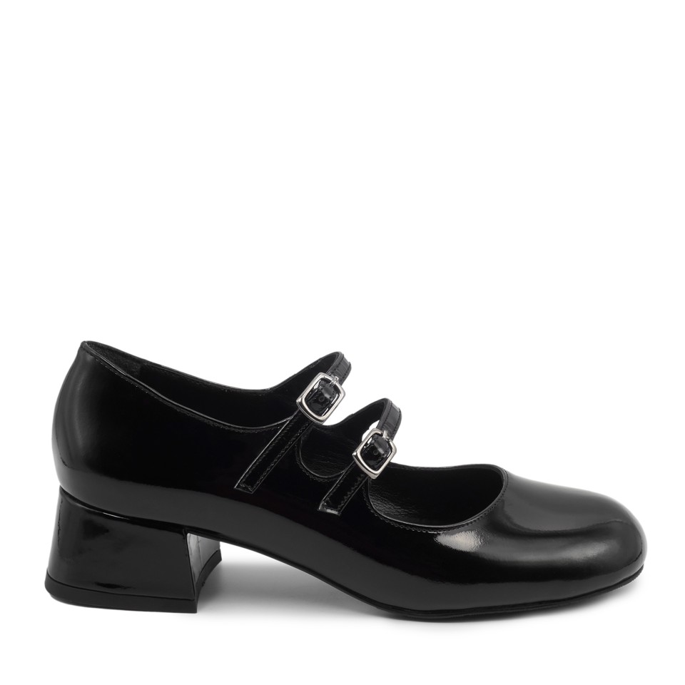 Zeytuk Siyah Rugan Mary Jane Kadın Ayakkabı