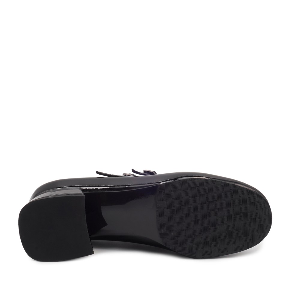 Zeytuk Siyah Rugan Mary Jane Kadın Ayakkabı