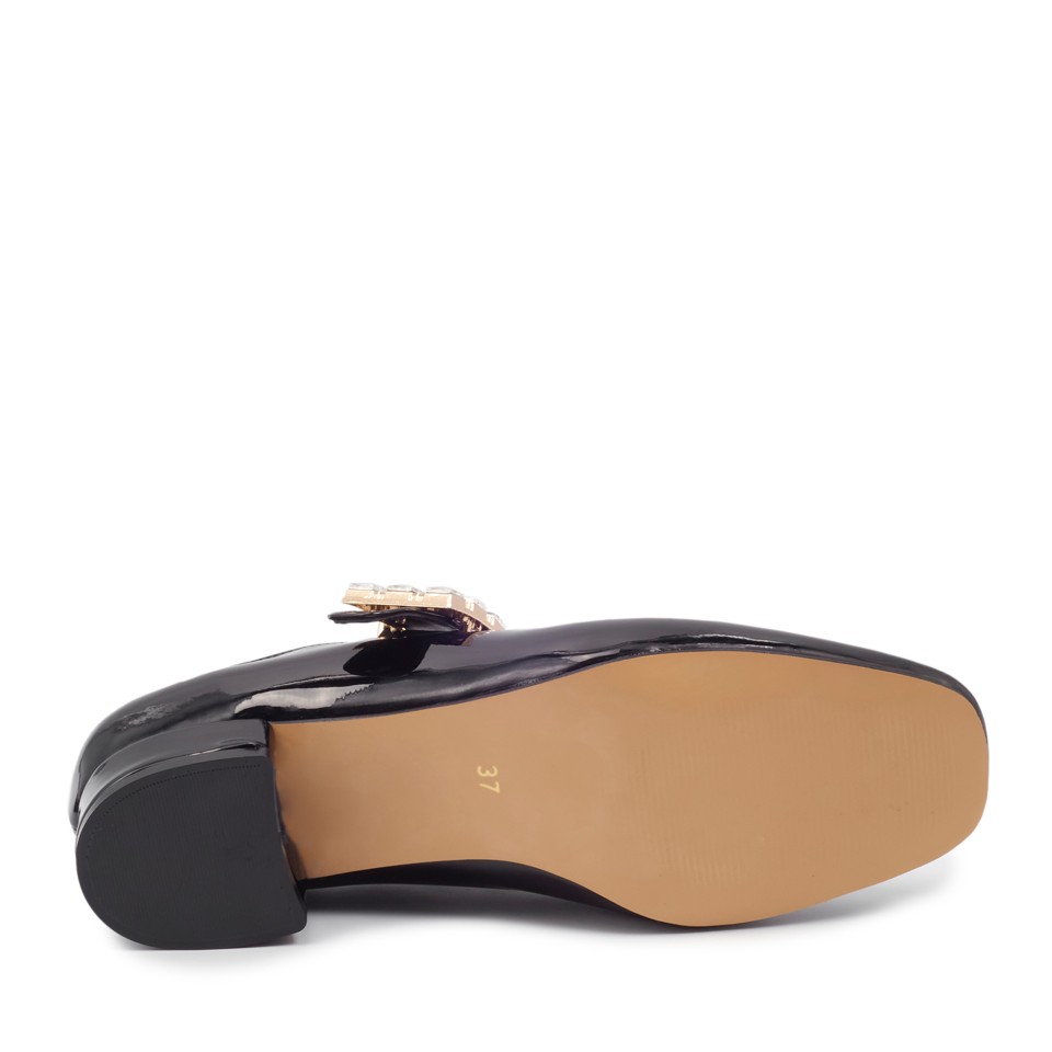 Zeytuk Siyah Rugan Mary Jane Kadın Ayakkabı