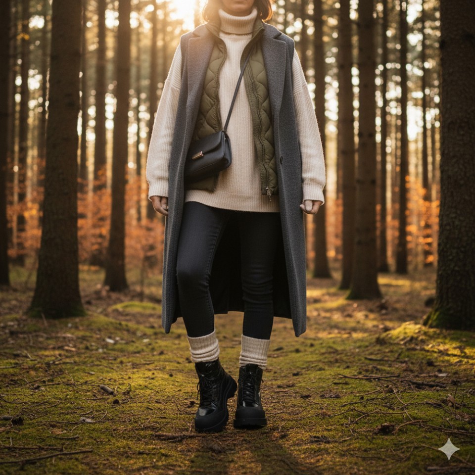 Zeytuk Siyah Sneakers Anorak Kadın Bot