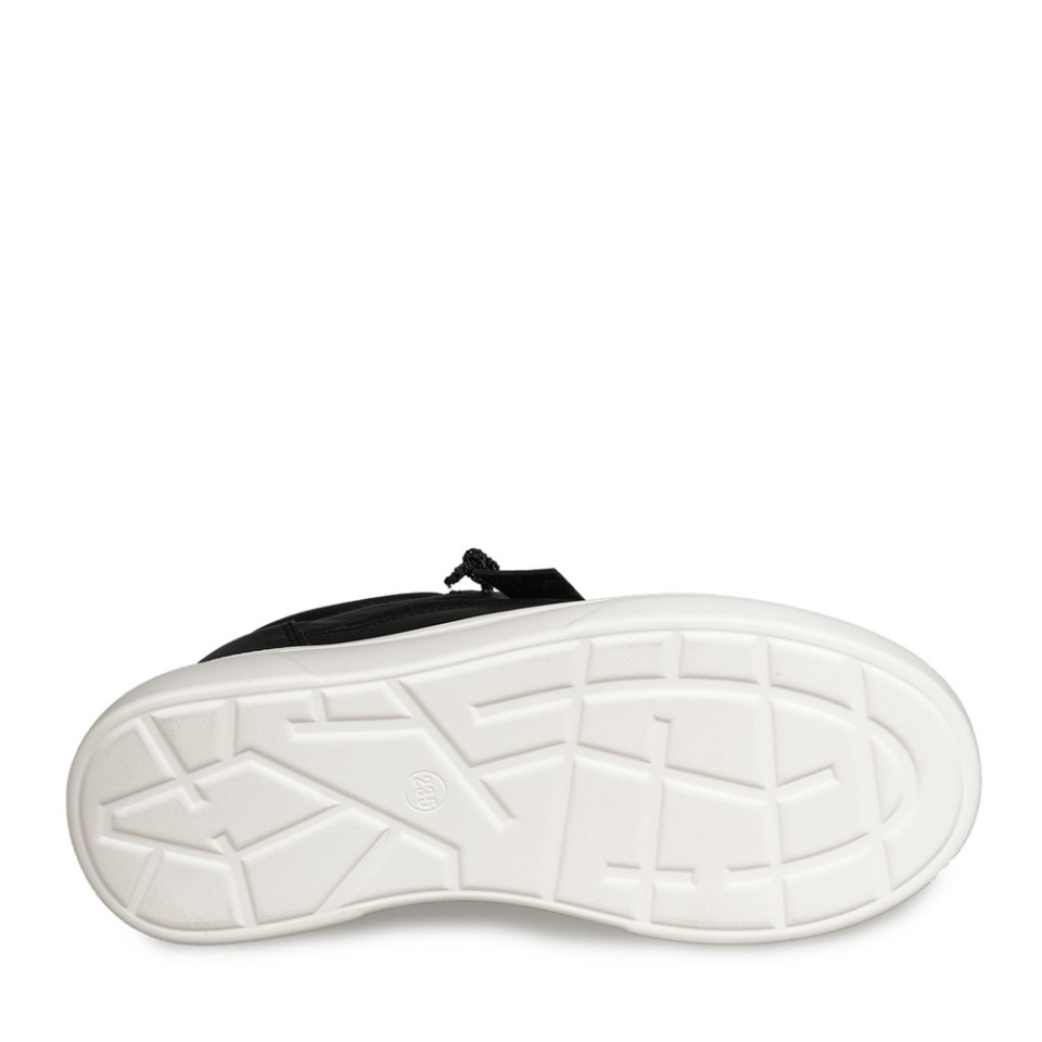 Zeytuk Siyah Sneakers Deri-Tekstil Kadın Ayakkabı