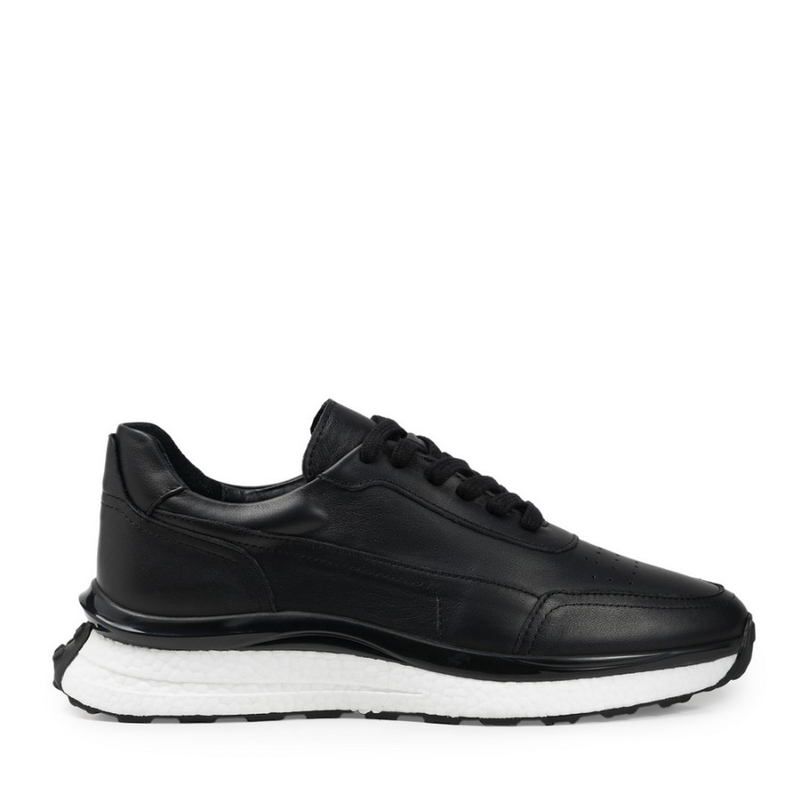 Zeytuk Siyah Sneakers Hakiki Deri Erkek Ayakkabı