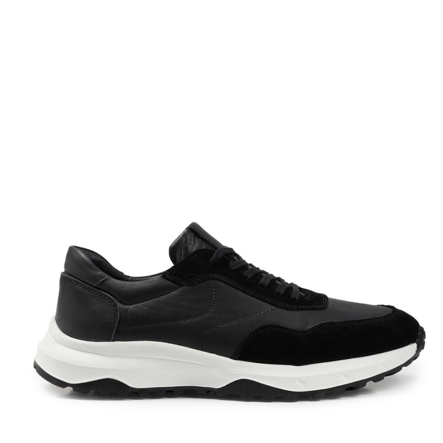 Zeytuk Siyah Sneakers Hakiki Deri Erkek Ayakkabı