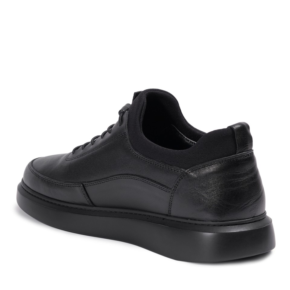 Zeytuk Siyah Sneakers Hakiki Deri Erkek Ayakkabı