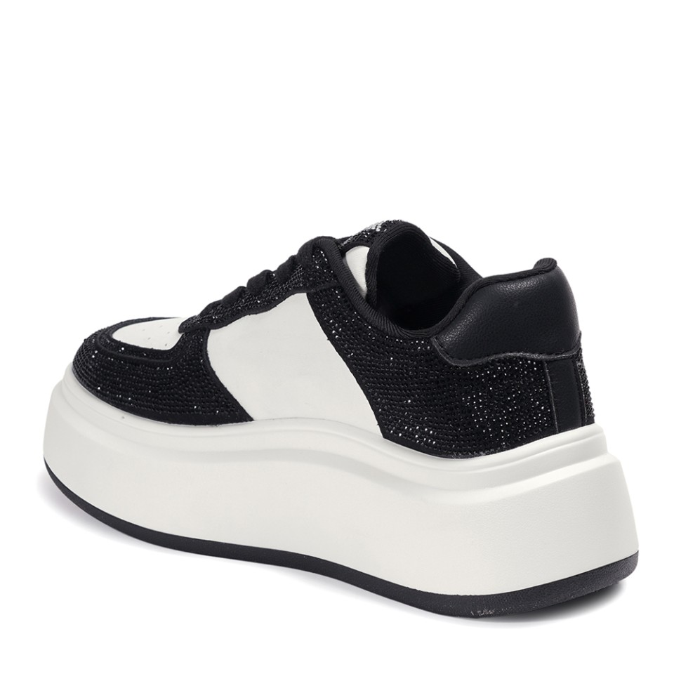 Zeytuk Siyah Sneakers Hakiki Deri Kadın Ayakkabı