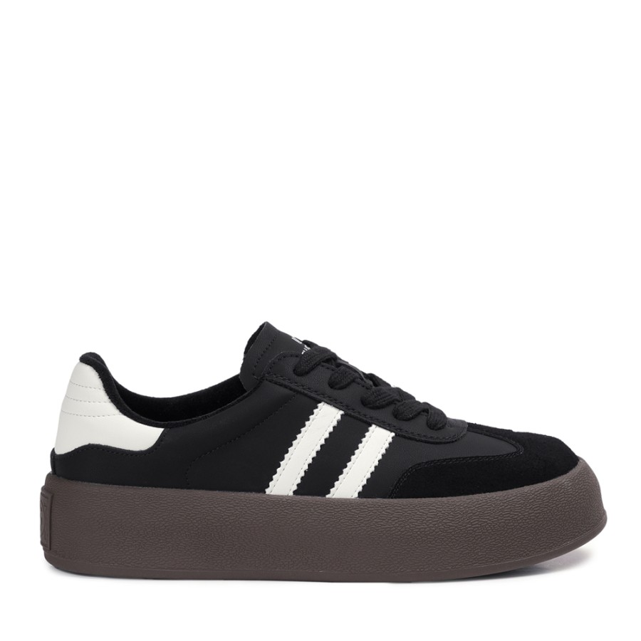 Zeytuk Siyah Sneakers Hakiki Deri Kadın Ayakkabı