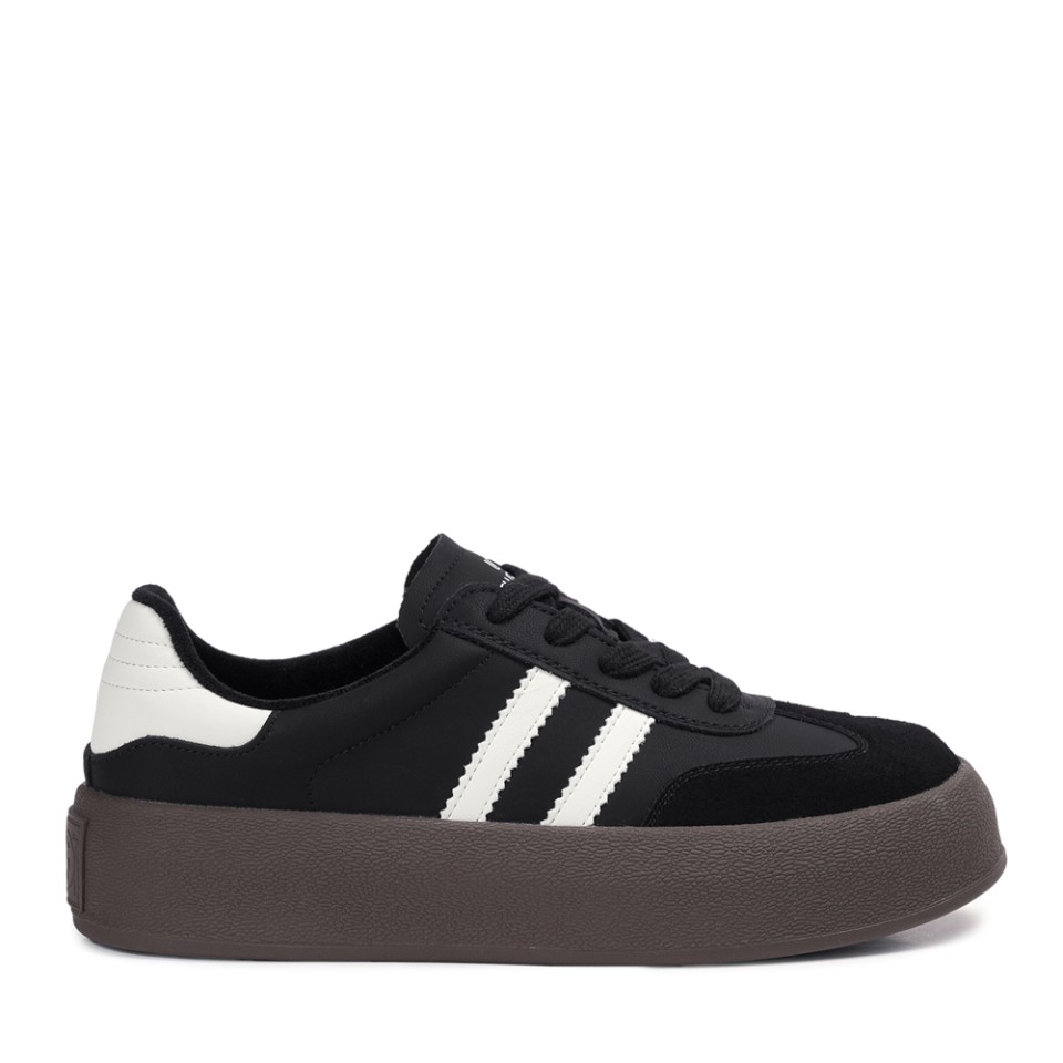 Zeytuk Siyah Sneakers Hakiki Deri Kadın Ayakkabı