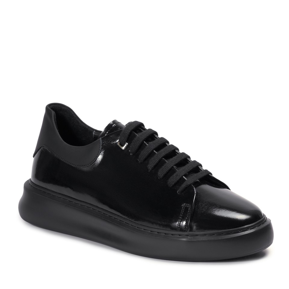 Zeytuk Siyah Sneakers Rugan Deri Erkek Ayakkabı