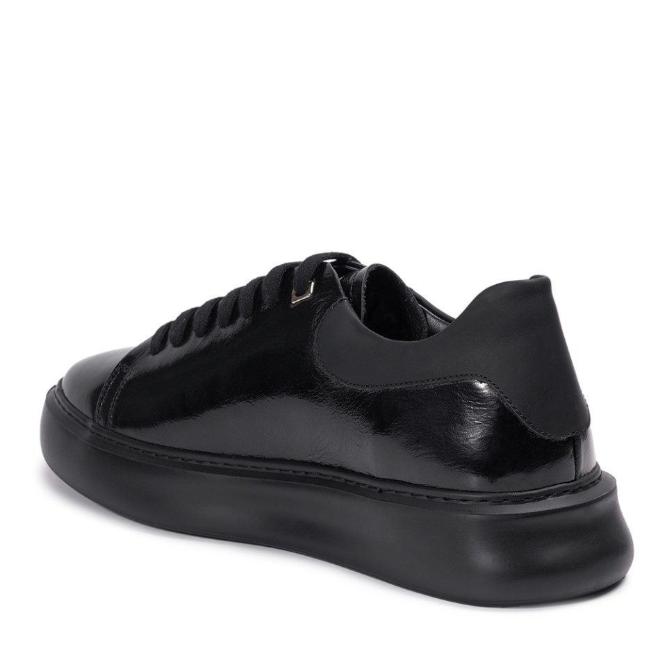 Zeytuk Siyah Sneakers Rugan Deri Erkek Ayakkabı