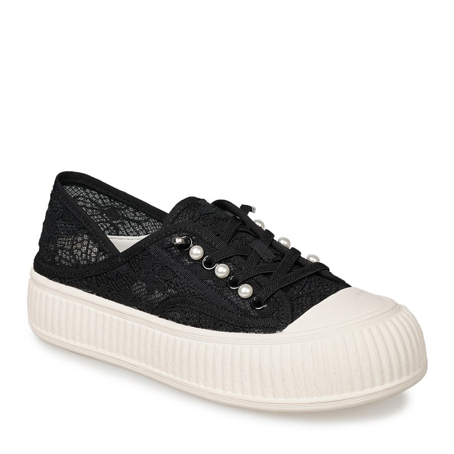 Zeytuk Siyah Sneakers Tekstil Kadın Ayakkabı 