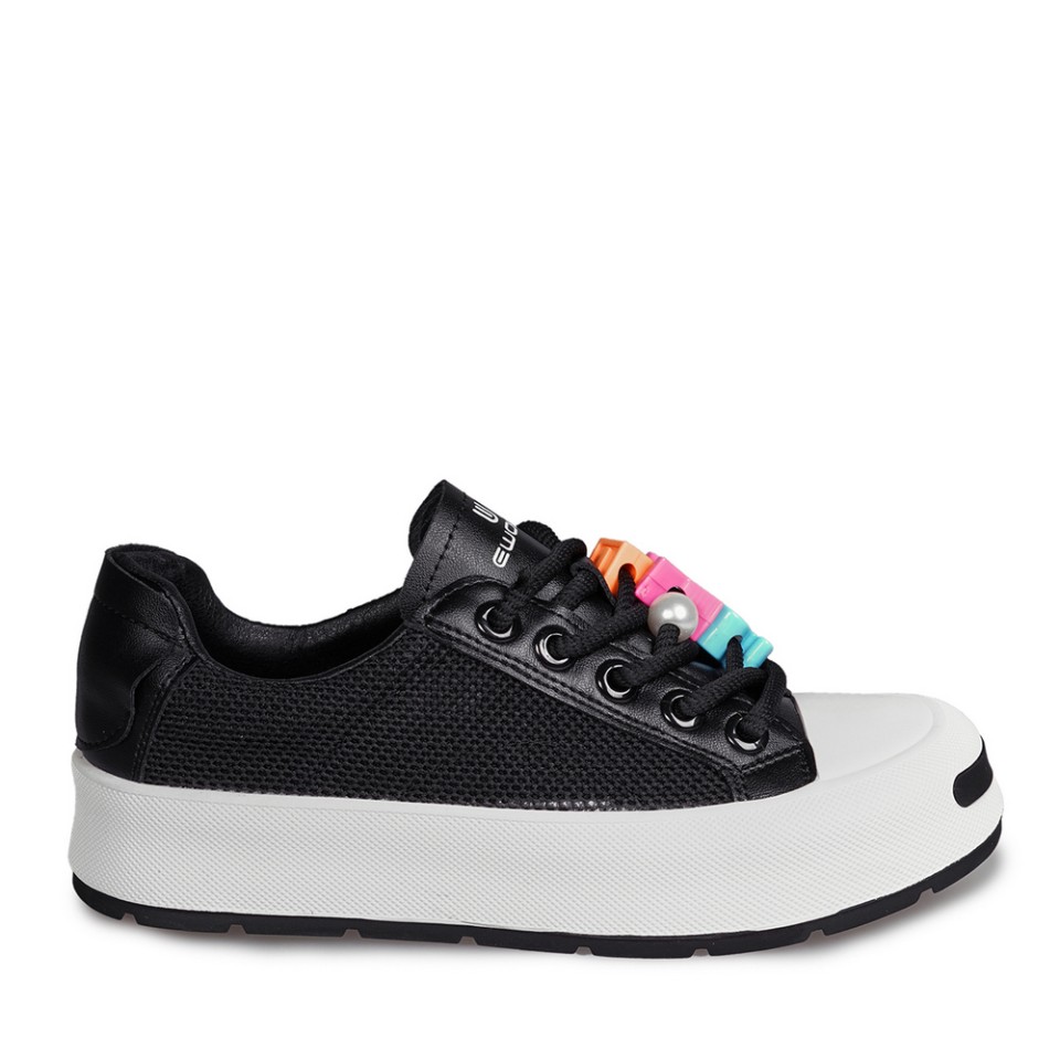 Zeytuk Siyah Sneakers Tekstil Kadın Ayakkabı 