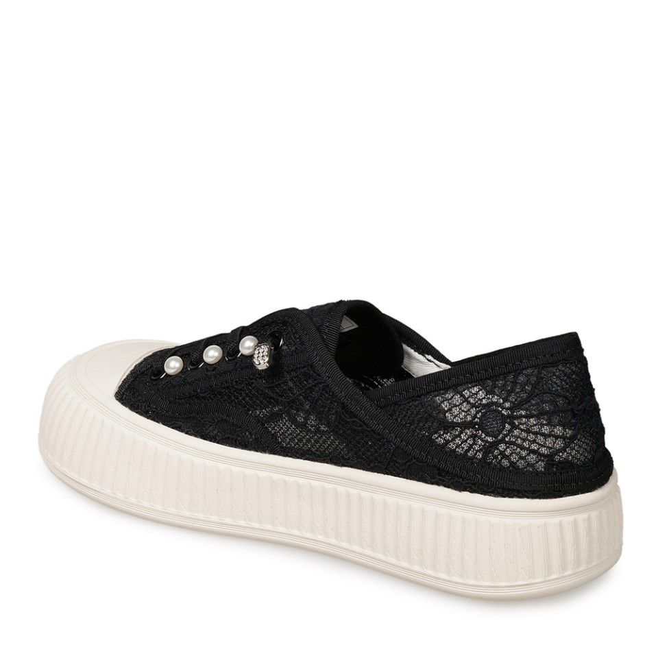 Zeytuk Siyah Sneakers Tekstil Kadın Ayakkabı