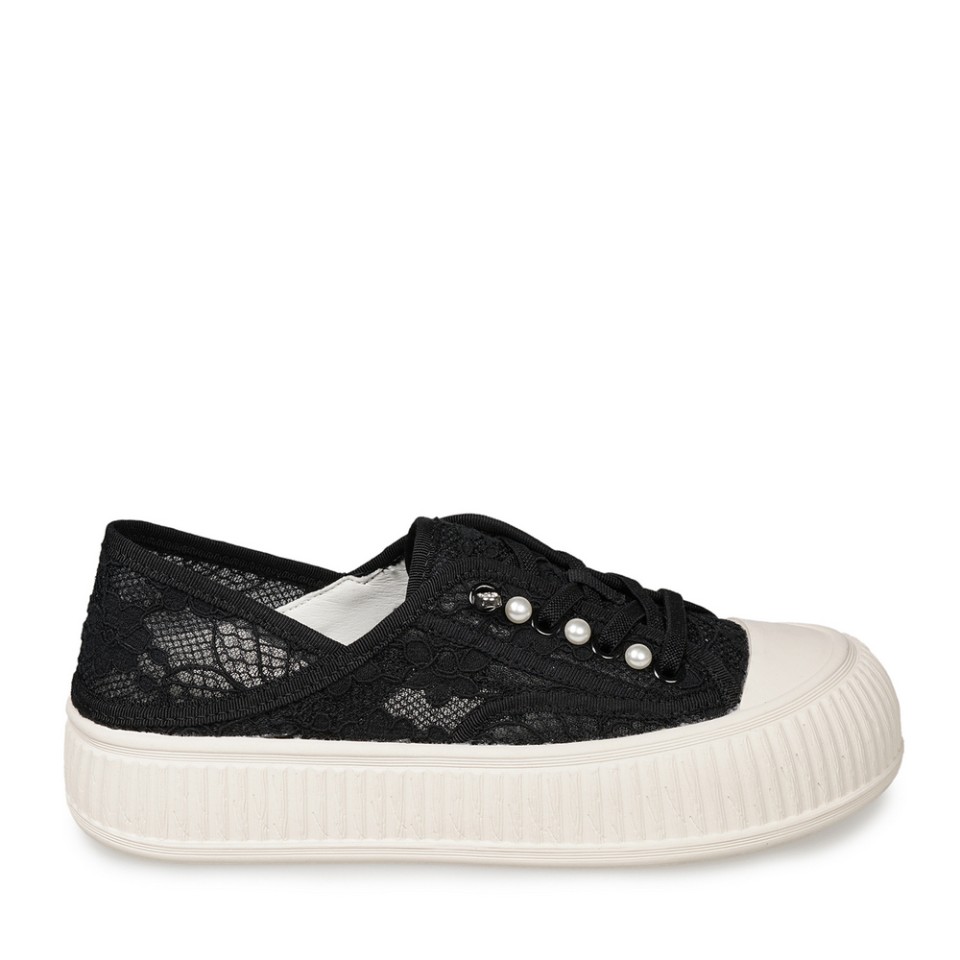 Zeytuk Siyah Sneakers Tekstil Kadın Ayakkabı