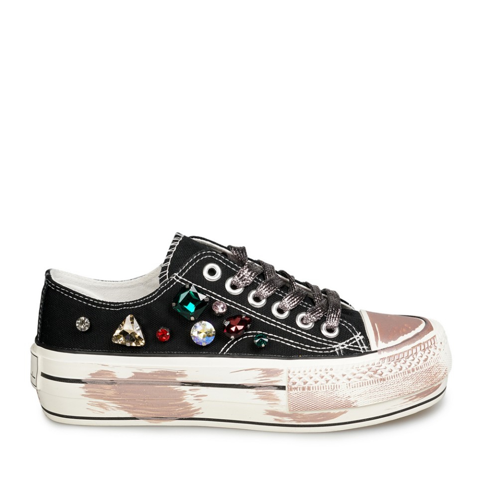 Zeytuk Siyah Sneakers Tekstil Kadın Ayakkabı