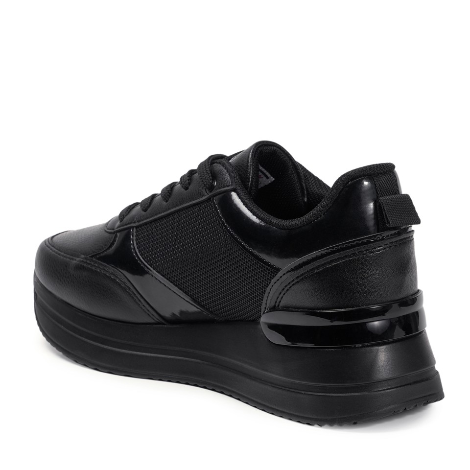 Zeytuk Siyah Sneakers Vegan Kadın Ayakkabı