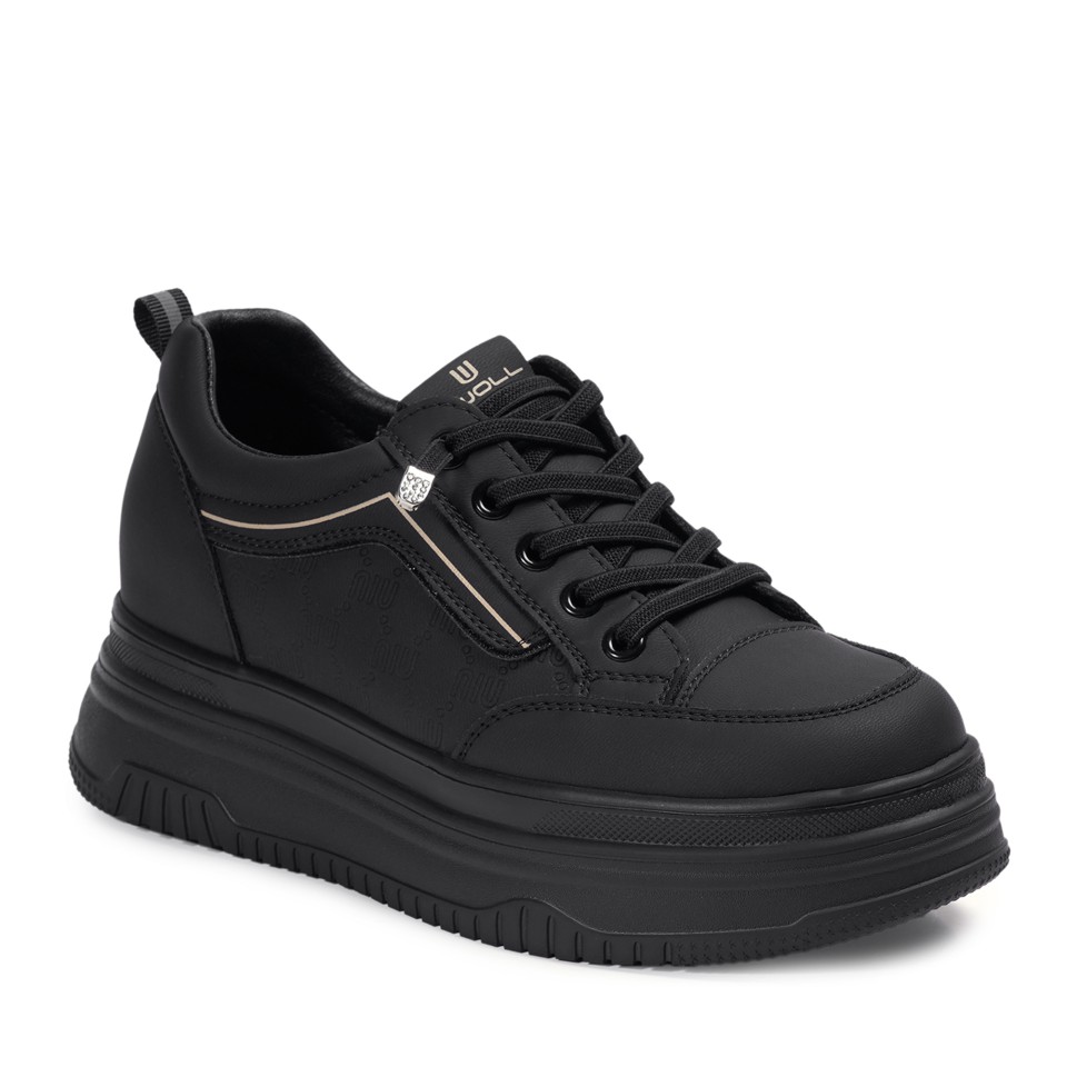 Zeytuk Siyah Sneakers Vegan Kadın Ayakkabı